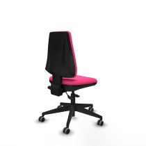 Elche AS similpiel rosa base piramidal ruedas engomadas 65mm