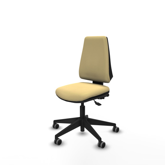 Elche AS similpiel crema base piramidal ruedas engomadas 65mm