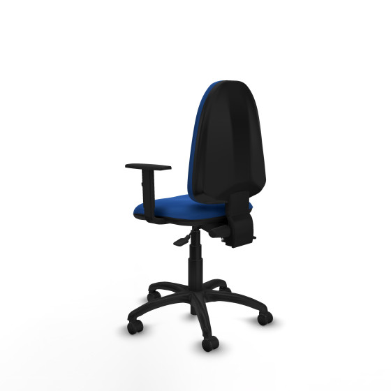 Aýna AS similpiel azul brazos 1D base poliamida ruedas engomadas 50mm