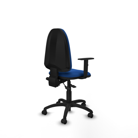 Aýna AS similpiel azul brazos 1D base poliamida ruedas engomadas 50mm