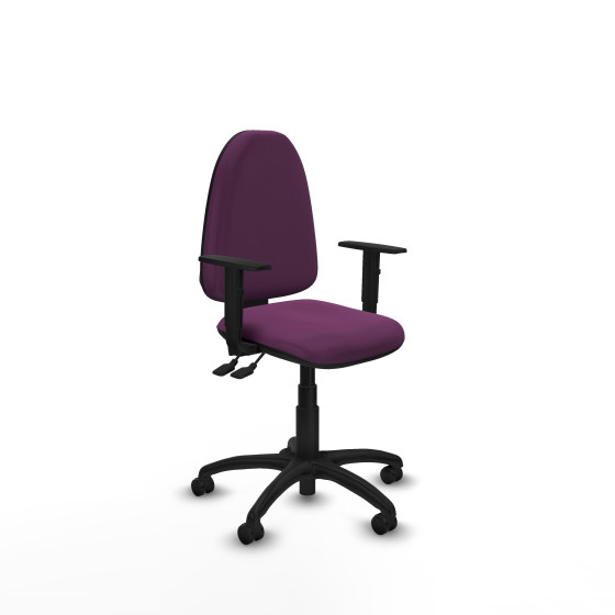 Aýna AS similpiel morado brazos 1D base poliamida ruedas engomadas 50mm