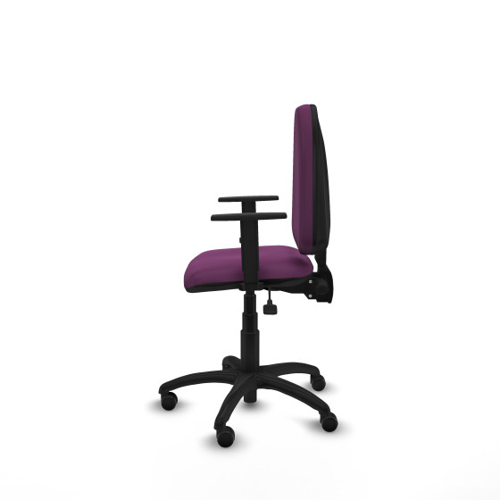 Aýna AS similpiel morado brazos 1D base poliamida ruedas engomadas 50mm