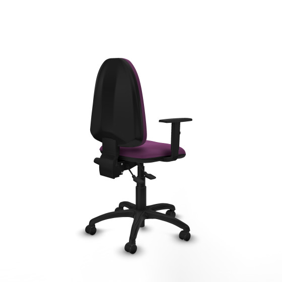 Aýna AS similpiel morado brazos 1D base poliamida ruedas engomadas 50mm