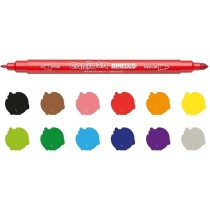 Rotuladores CARIOCA Birello Doble Punta Caja x12 Colores