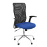 Silla Minaya respaldo malla negro asiento bali azul