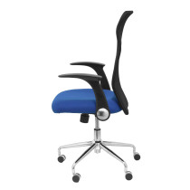 Silla Minaya respaldo malla negro asiento bali azul