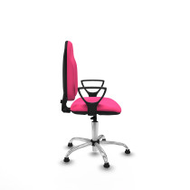 Algarra CP similpiel rosa brazos fijos base cromada topes