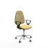 Algarra CP similpiel crema brazos fijos base cromada topes
