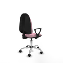 Algarra CP bali rosa brazos fijos base cromada ruedas nailon 50mm