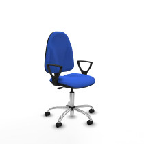Algarra CP bali azul brazos fijos base cromada ruedas autofrenantes 50mm