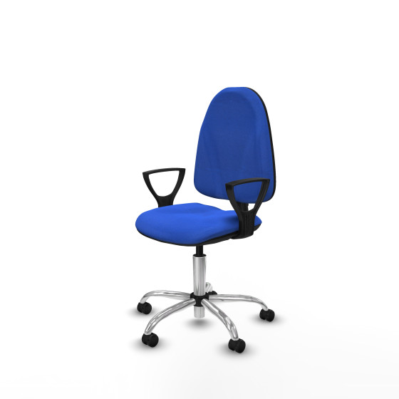 Algarra CP bali azul brazos fijos base cromada ruedas autofrenantes 50mm