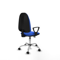 Algarra CP bali azul brazos fijos base cromada ruedas autofrenantes 50mm