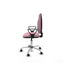 Algarra CP bali rosa brazos fijos base cromada ruedas autofrenantes 50mm