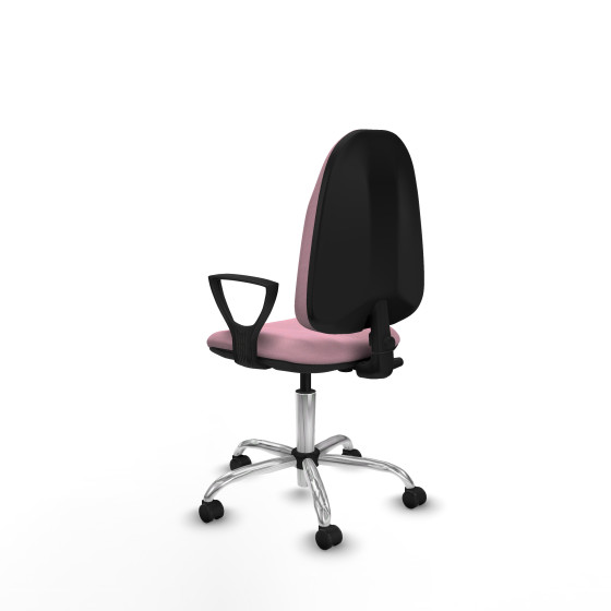 Algarra CP bali rosa brazos fijos base cromada ruedas autofrenantes 50mm