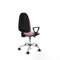 Algarra CP bali rosa brazos fijos base cromada ruedas autofrenantes 50mm