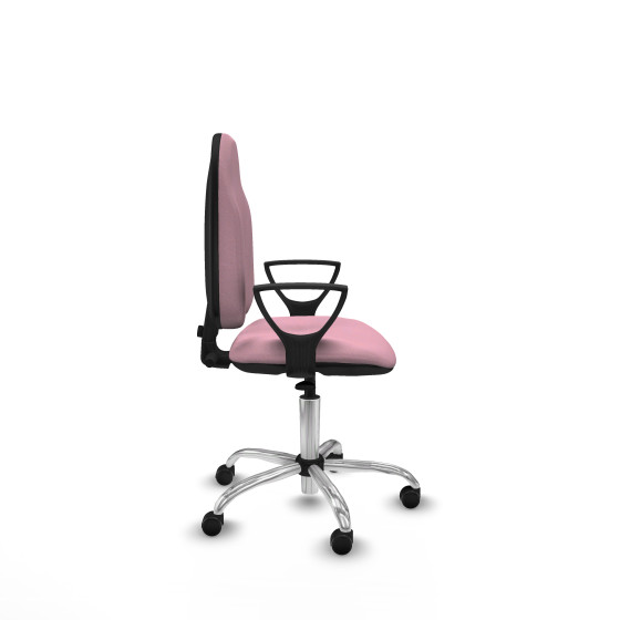 Algarra CP bali rosa brazos fijos base cromada ruedas autofrenantes 50mm