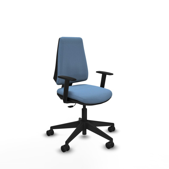 Elche CP bali azul cielo brazos 1D base piramidal ruedas nailon 65mm