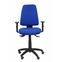 Silla Elche S bali azul brazos regulables ruedas de parqué