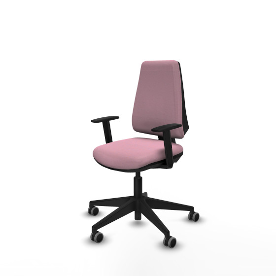 Elche CP bali rosa brazos 1D base piramidal ruedas engomadas 65mm