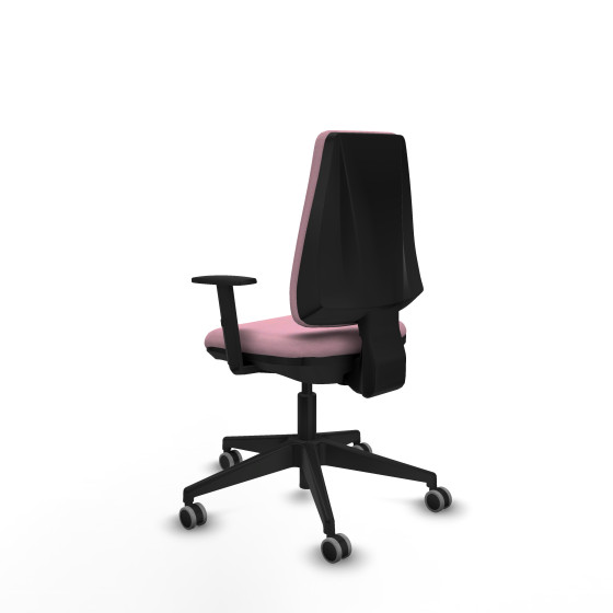 Elche CP bali rosa brazos 1D base piramidal ruedas engomadas 65mm