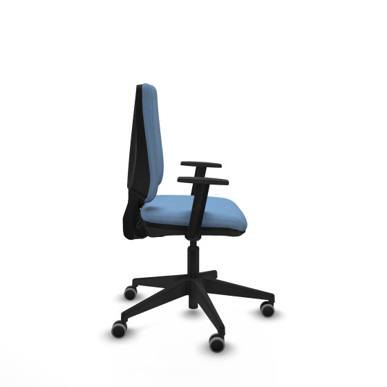 Elche CP bali azul cielo brazos 1D base piramidal ruedas engomadas 65mm