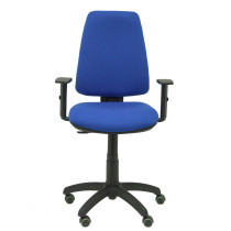 Silla Elche CP bali azul brazos regulables ruedas de parqué