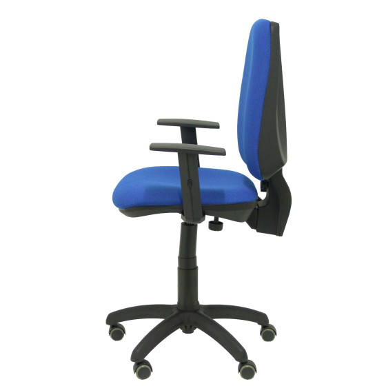 Silla Elche CP bali azul brazos regulables ruedas de parqué