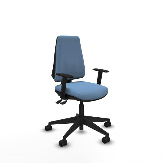 Elche AS bali azul cielo brazos 1D base piramidal ruedas nailon 65mm