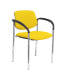 Silla fija Styl bali amarillo chasis cromo con brazos