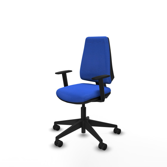 Elche CP bali azul brazos 1D base piramidal ruedas nailon 65mm
