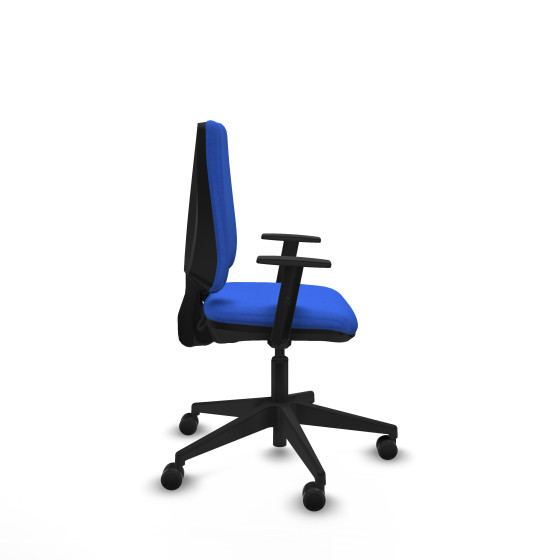 Elche CP bali azul brazos 1D base piramidal ruedas nailon 65mm
