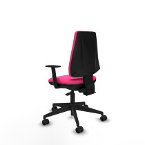 Elche AS similpiel rosa brazos 1D base piramidal ruedas nailon 65mm