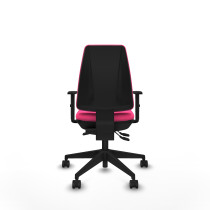 Elche AS similpiel rosa brazos 1D base piramidal ruedas nailon 65mm