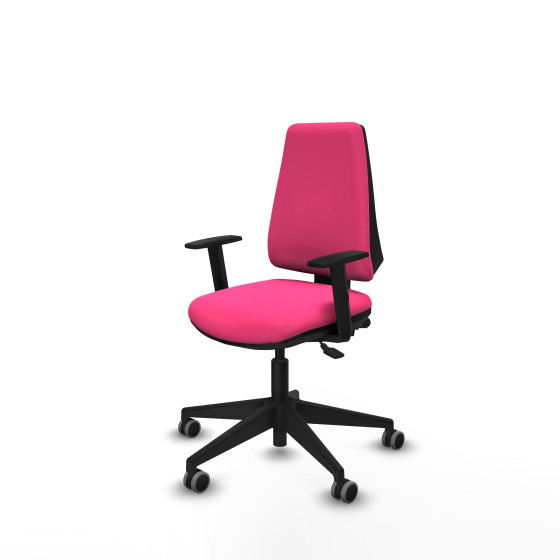 Elche AS similpiel rosa brazos 1D base piramidal ruedas engomadas 65mm