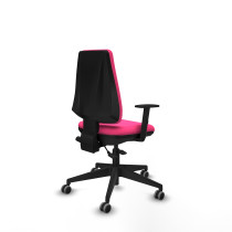Elche AS similpiel rosa brazos 1D base piramidal ruedas engomadas 65mm