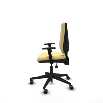 Elche AS similpiel crema brazos 1D base piramidal ruedas engomadas 65mm