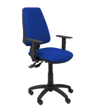 Silla Elche S similpiel azul brazos regulables
