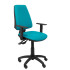 Silla Elche S similpiel verde brazos regulables