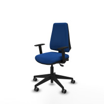 Elche AS similpiel azul brazos 1D base piramidal ruedas engomadas 65mm