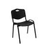 Pack 4 sillas Iso plastic PVC negro