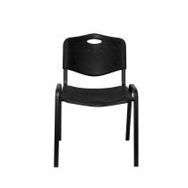 Pack 4 sillas Iso plastic PVC negro