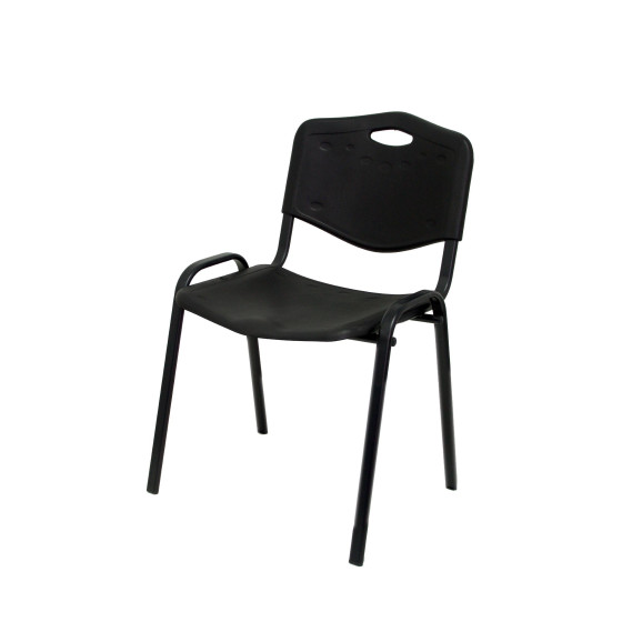 Pack 4 sillas Iso plastic PVC negro