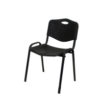 Pack 4 sillas Iso plastic PVC negro
