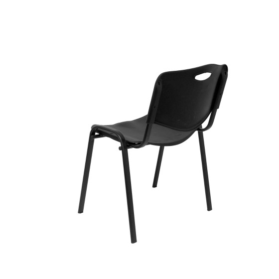 Pack 4 sillas Iso plastic PVC negro
