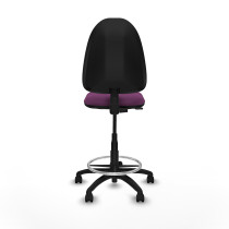 Taburete Aýna CP similpiel morado base poliamida ruedas nailon 50mm