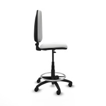 Taburete Aýna CP bali blanco base poliamida ruedas nailon 50mm