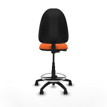 Taburete Aýna CP bali naranja base poliamida ruedas nailon 50mm