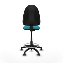 Taburete Aýna CP bali turquesa base poliamida ruedas nailon 50mm
