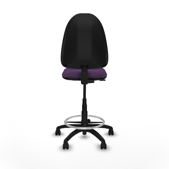 Taburete Aýna CP bali morado base poliamida ruedas nailon 50mm