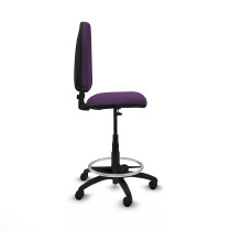 Taburete Aýna CP bali morado base poliamida ruedas nailon 50mm